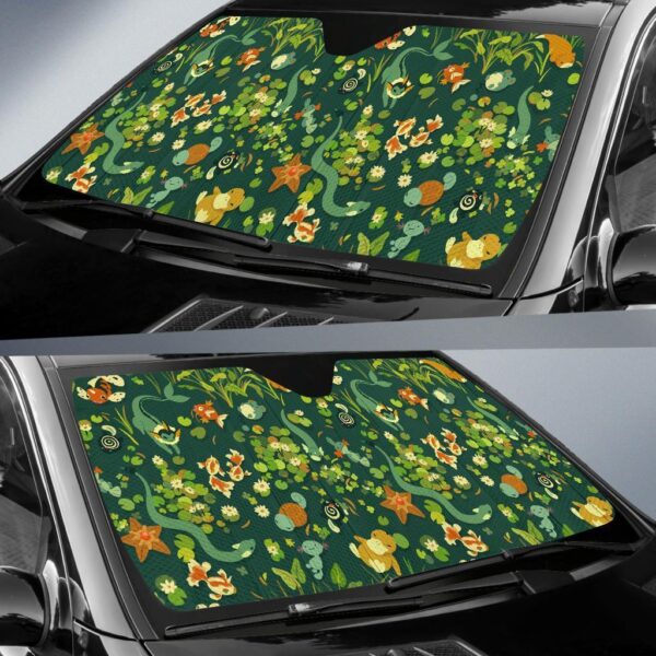 Pokemon Green Car Auto Sunshade