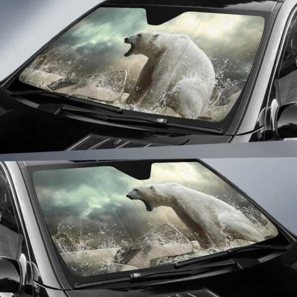 Polar Bear Roar Car Auto Sunshade