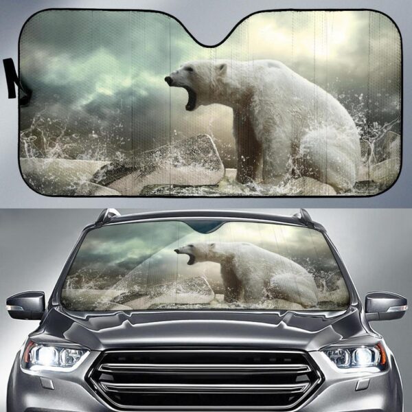 Polar Bear Roar Car Auto Sunshade