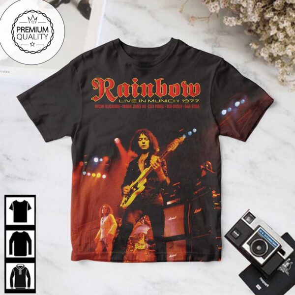 Rainbow Live In Munich 1977 Album AOP T-Shirt