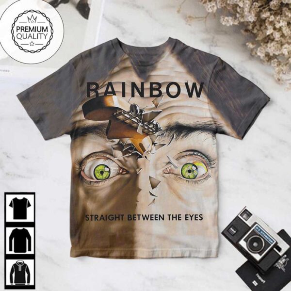 Rainbow Straight Between The Eyes Album AOP T-Shirt
