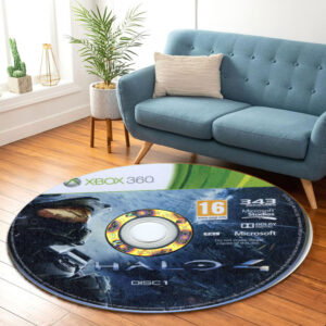 Round Carpet Halo 4 Game Disc 1 Round Rug Carpet