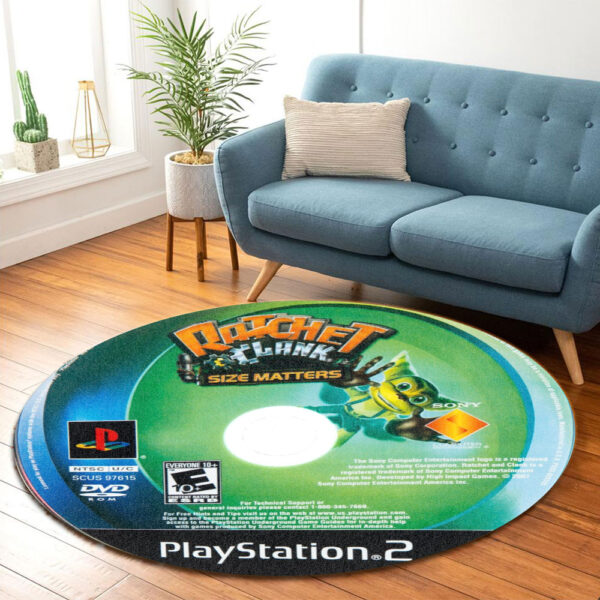 Ratchet and Clank Size Matters Disc Round Rug Carpet