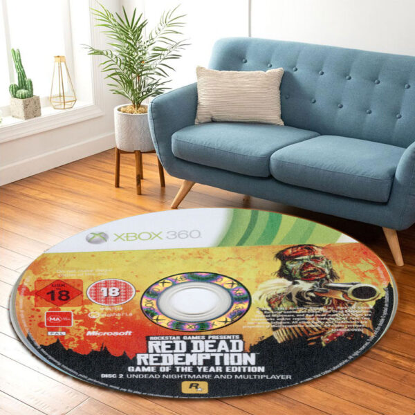 Red Dead Redemption Game of the Year Edition Disc 2 Round Rug Carpet
