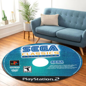 Round Carpet Sega Classics Collection Disc Round Rug Carpet