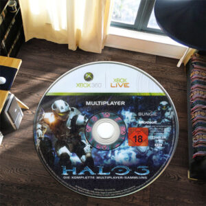 Round Rug Carpet Halo 3 ODST Xbox 360 Disc Round Rug Carpet