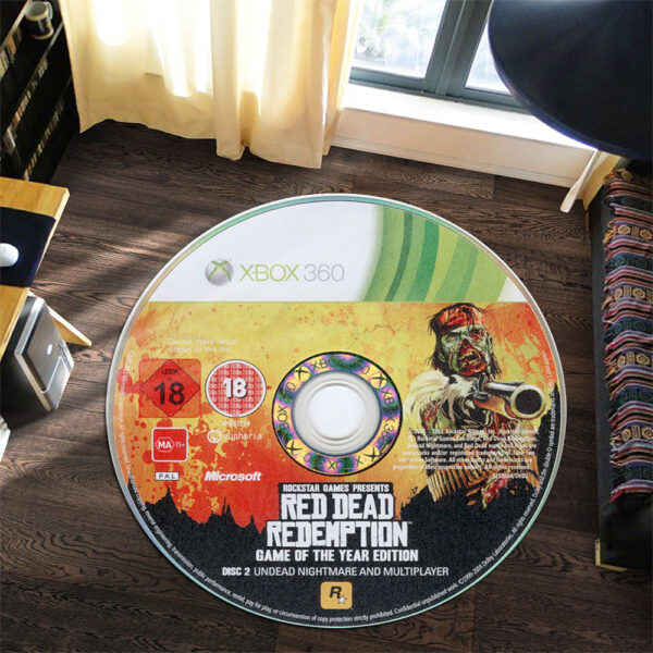 Red Dead Redemption Game of the Year Edition Disc 2 Round Rug Carpet