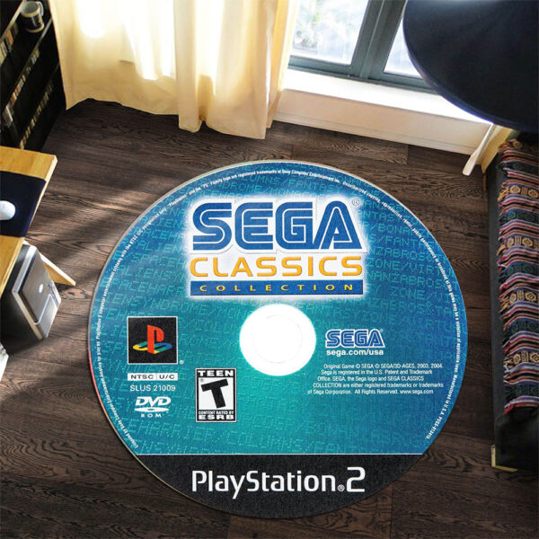 Sega Classics Collection Disc Round Rug Carpet
