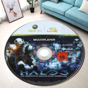 Round Rug Halo 3 ODST Xbox 360 Disc Round Rug Carpet