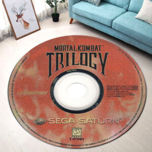 Round Rug Mortal Kombat Trilogy Sega Saturn Disc Round Rug Carpet