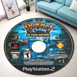 Round Rug Ratchet Clank Up Your Arsenal Disc Round Rug Carpet