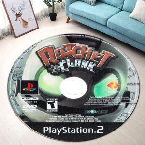 Round Rug Ratchet and Clank Disc Round Rug Carpet