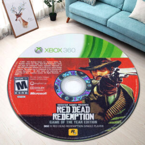 Round Rug Red Dead Redemption Game of the Year Edition Disc 1 Round Rug Carpet
