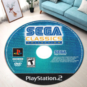 Round Rug Sega Classics Collection Disc Round Rug Carpet