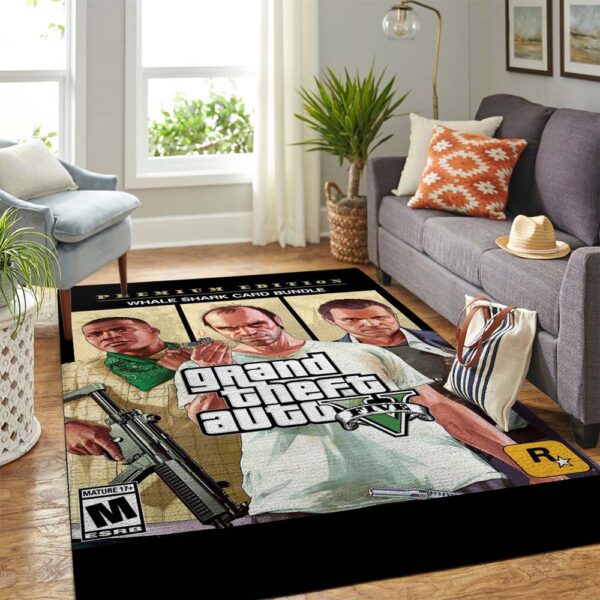 Grand Theft Auto V Criminal Enterprise Starter Pack and Whale Shark Card Bundle Rug Carpet