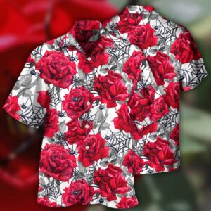 Spider and rose Hawaiian Shirt Beach Shorts