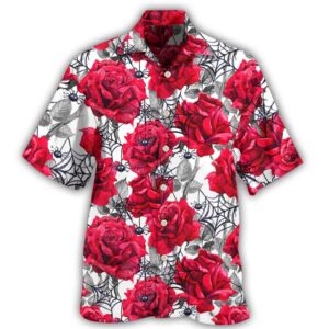 Spider and rose Hawaiian shirt HAWS03LIN130422 1 21.95