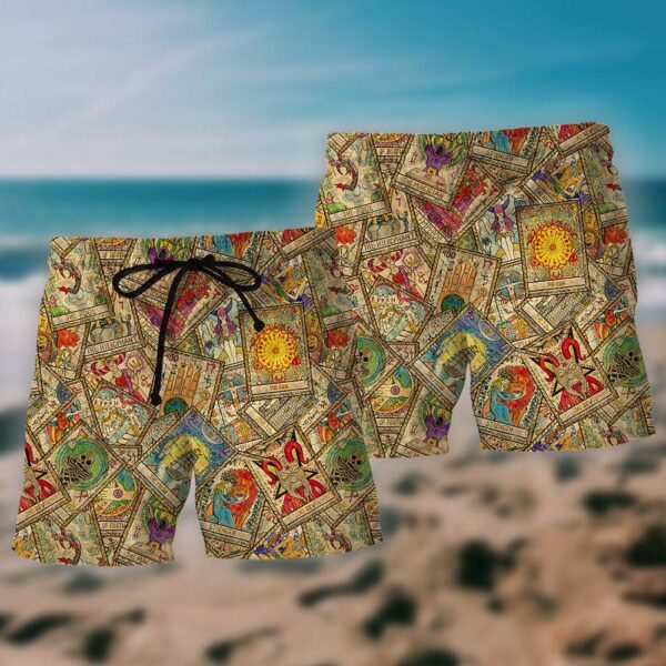 Tarot card vintage Hawaiian Shirt, Beach Shorts
