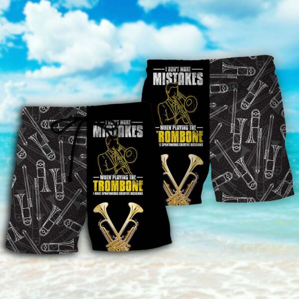 Trombone music lover Hawaiian Shirt, Beach Shorts