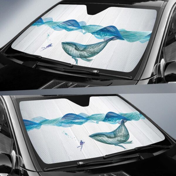 Underwater Whale Waves Horse Car Auto Sunshade
