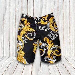 Versace Barocco Acanthus Hawaiian Shirt Shorts and Flip Flops Combo