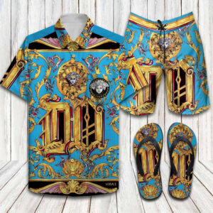 Versace Baroque Vintage Flip Flops And Combo Hawaiin Shirt Shorts