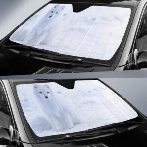 White Arctic Fox Car Sun Shades 1 39.99