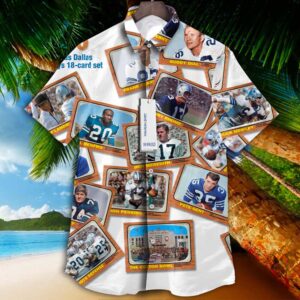 Dallas Cowboys 1966 Retrocards Set Vintage Aloha Hawaiian Shirt