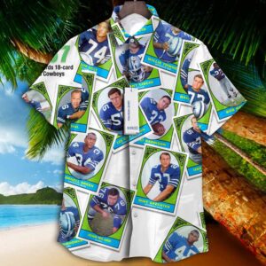 Dallas Cowboys 1967 Retrocards Set Vintage Aloha Hawaiian Shirt