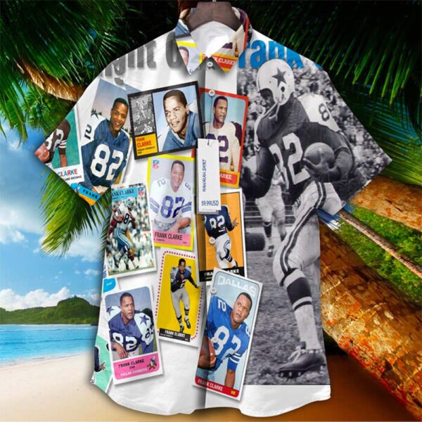 Dallas Cowboys Frankn Clarke Retrocards Set Vintage Aloha Hawaiian Shirt