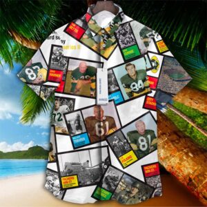 Green Bay Packers 1962 Retrocards Set Vintage Aloha Hawaiian Shirt
