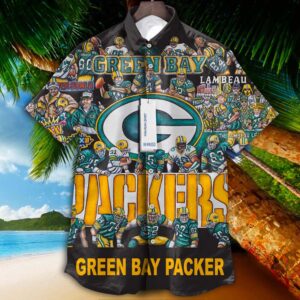 Green Bay Packers Vintage Aloha Hawaiian Shirt