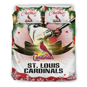 Merry Christmas St Louis Cardinals Baseball Sport Bedding Set Duvet Cover D New Luxury Twin Full Queen King Size Comforter Cover