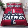 Nl Central Division Champions St Louis Cardinals Mlb Bedding Set Duvet Cover Comforter Cover and Pillow Case