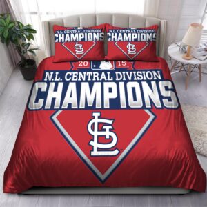 Nl Central Division Champions St Louis Cardinals Mlb Bedding Set Duvet Cover Comforter Cover and Pillow Case