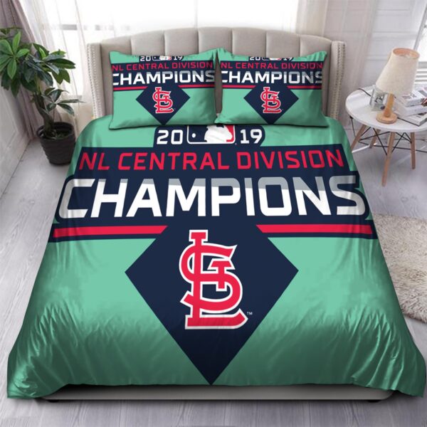 Nl Central Division Champions St Louis Cardinals Mlb Luxury Bedding Set Duvet Cover and Pillow Case