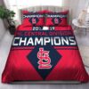 Nl Central Division Champions St Louis Cardinals Mlb Luxury Bedding Set Duvet Cover and Pillow Case