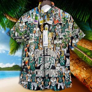 Philadelphia Eagles Vintage Aloha Hawaiian Shirt