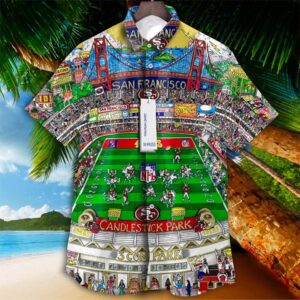 San Francisco 49Ers Football Levis Stadium Tropical Aloha Hawaiian Shirt