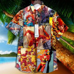 The Flash Super Hero Dc Comics Tropical Aloha Hawaiian Shirt