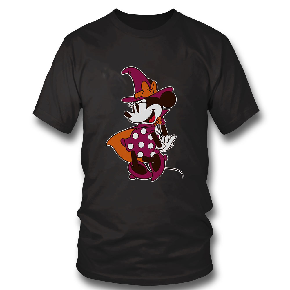 Funny Halloween Shirt Disney Minnie Mouse In Witch Costume Halloween Long Sleeve, Ladies Tee