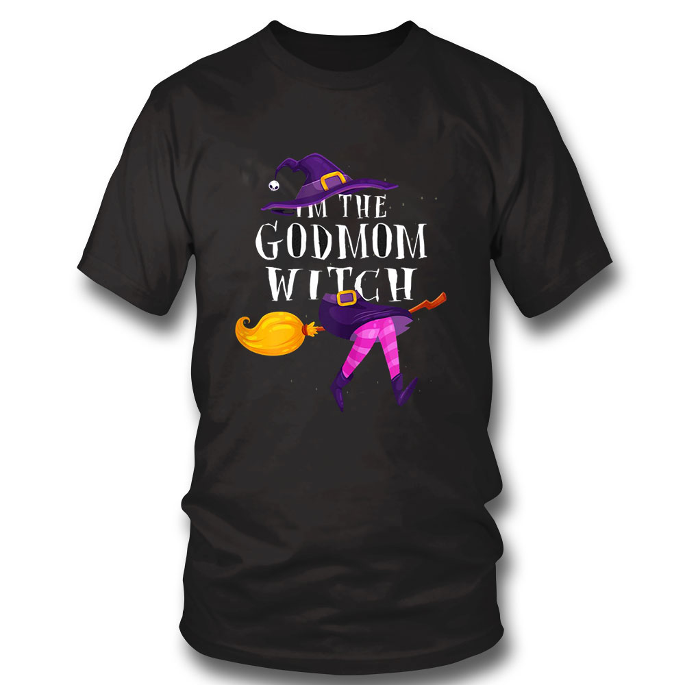 Funny Halloween Shirt Im The Godmom Witch Costume Halloween Godmother Cute Long Sleeve, Ladies Tee