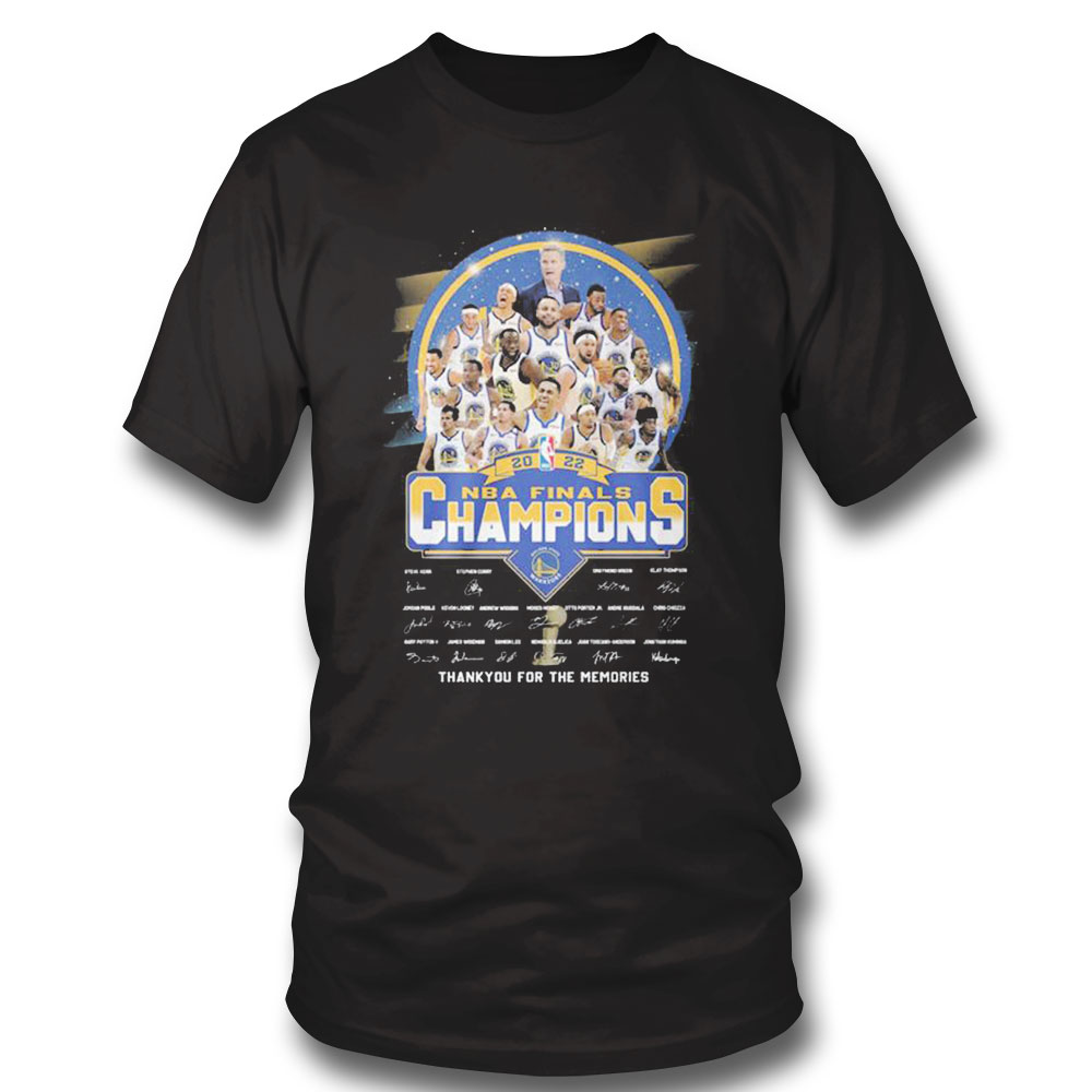 Golden State Warriors 2022 Nba Finals Champions Thank You For The Memories Signatures Shirt Hoodie, Sweatshirt, Longsleeve, Tank Top, Ladies Tee