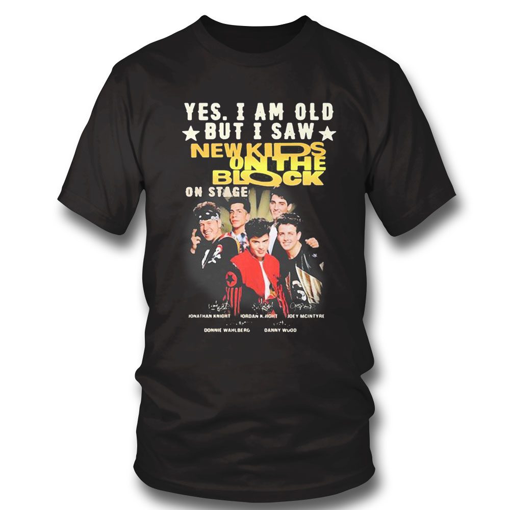 Yes I Am Old But I Saw New Kids On The Block On Stage Signatures Shirt Longsleeve, Ladies Tee