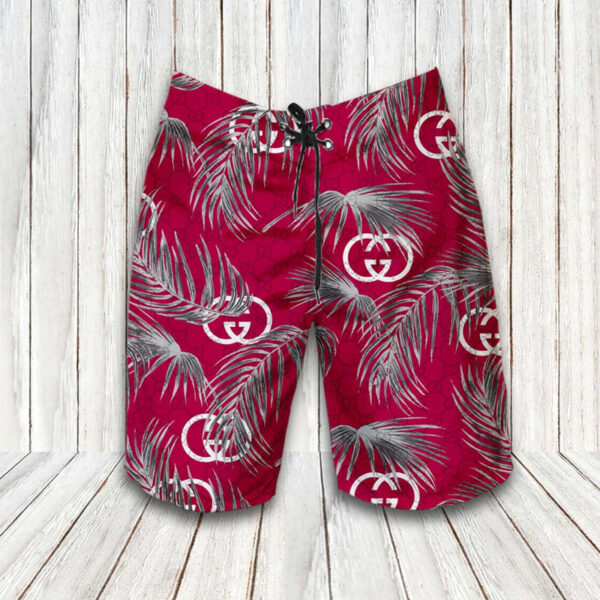 Gucci Fashion 2022 Hawaiian Shirt Beach Shorts and Flip Flops Combo