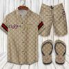 Gucci Limited 2022 Hawaiian Shirt Beach Shorts and Flip Flops Combo