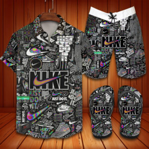Nike Wallpaper 2022 Combo Hawaiian Shirt Beach Shorts And Flip Flop