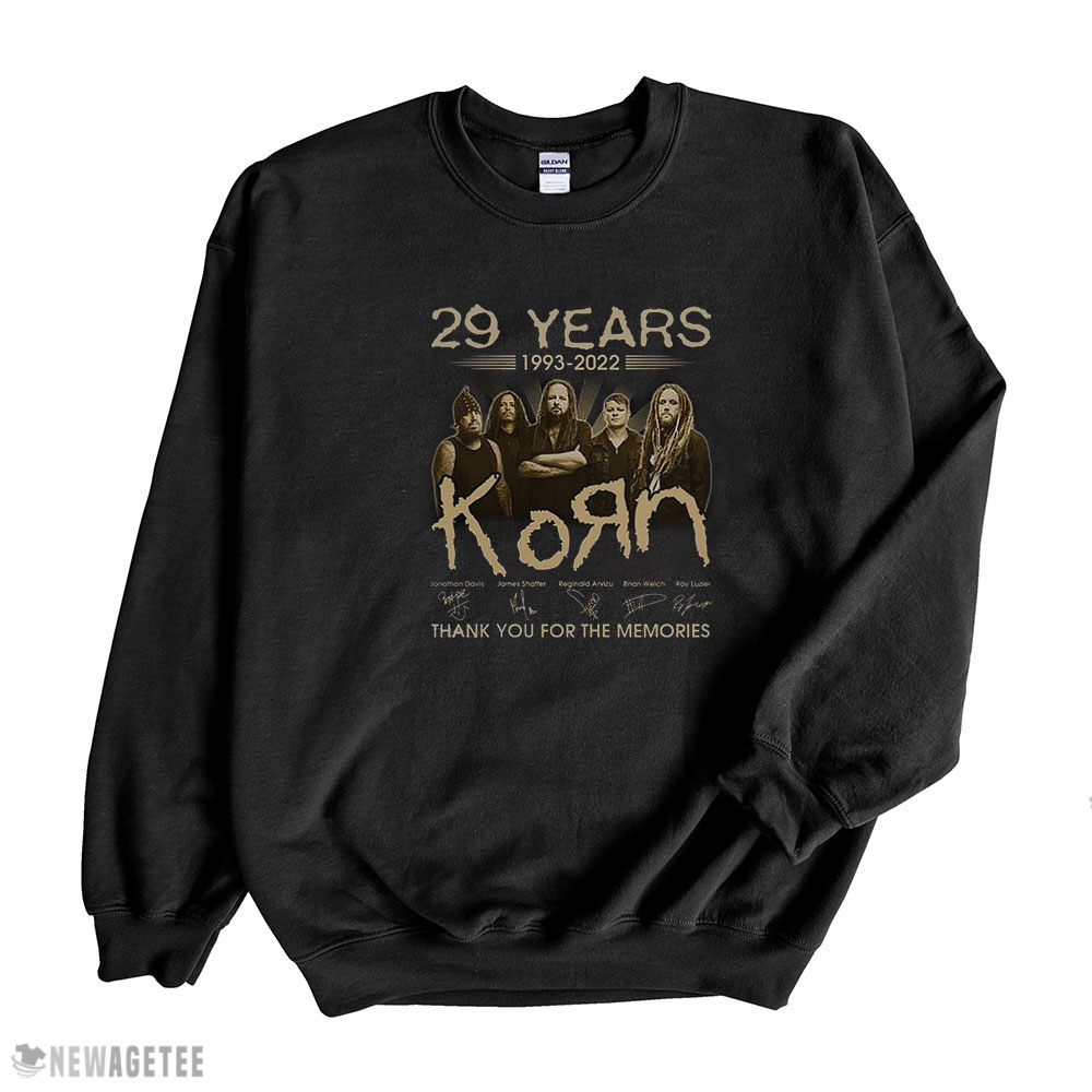 Korn Shirt 29 Years Signatures Unisex Classic Shirt Hoodie, Long Sleeve, Tank Top