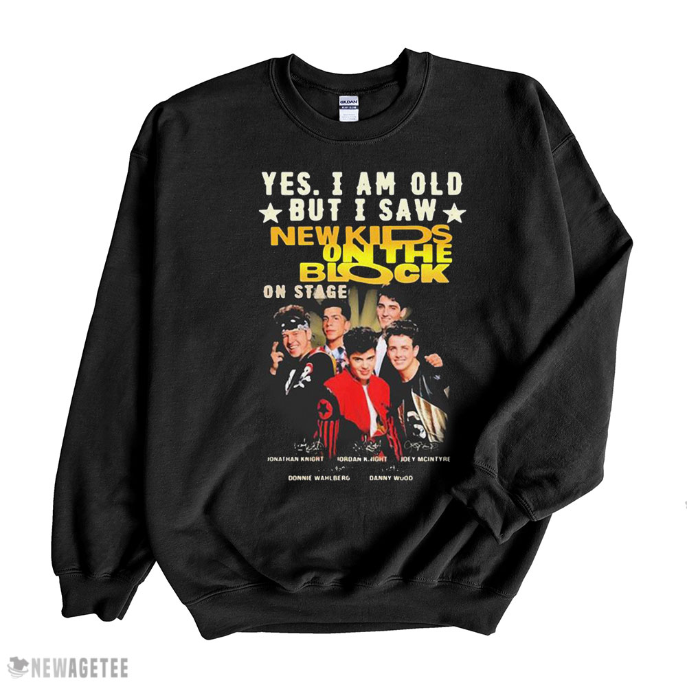 Yes I Am Old But I Saw New Kids On The Block On Stage Signatures Shirt Longsleeve, Ladies Tee