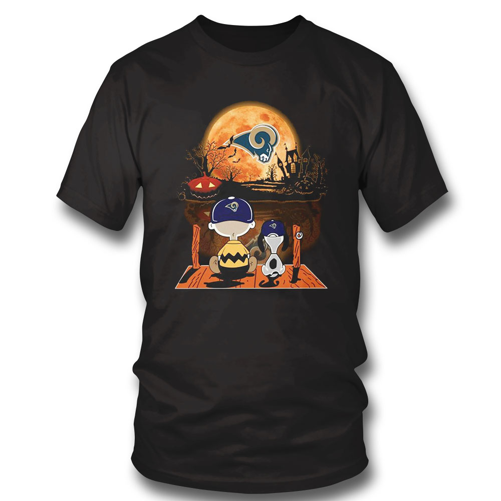 Charlie And Snoopy High Five Win Nfl Los Angeles Rams T-shirt